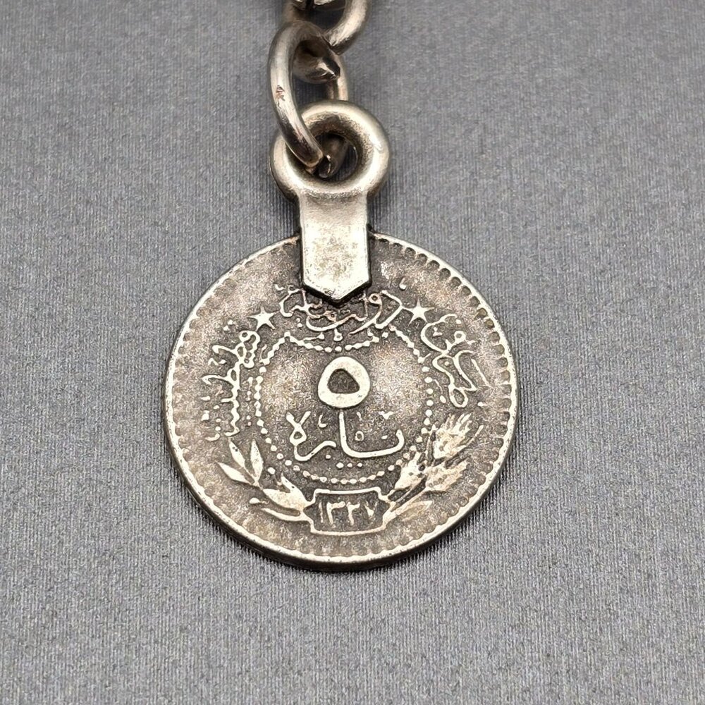 VTG Swirl Disc Medallion Statement Necklace 16" Antique Silver-Plate Adjustable - Picture 3 of 13